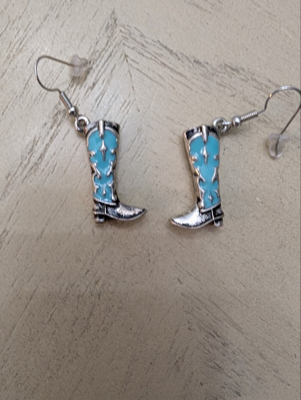 Turquoise Cowboy Boot Dangle Earrings